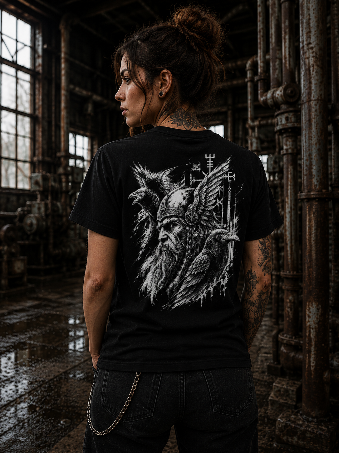 Wikinger Rabe Shirt Classic Fit - Organic Shirt