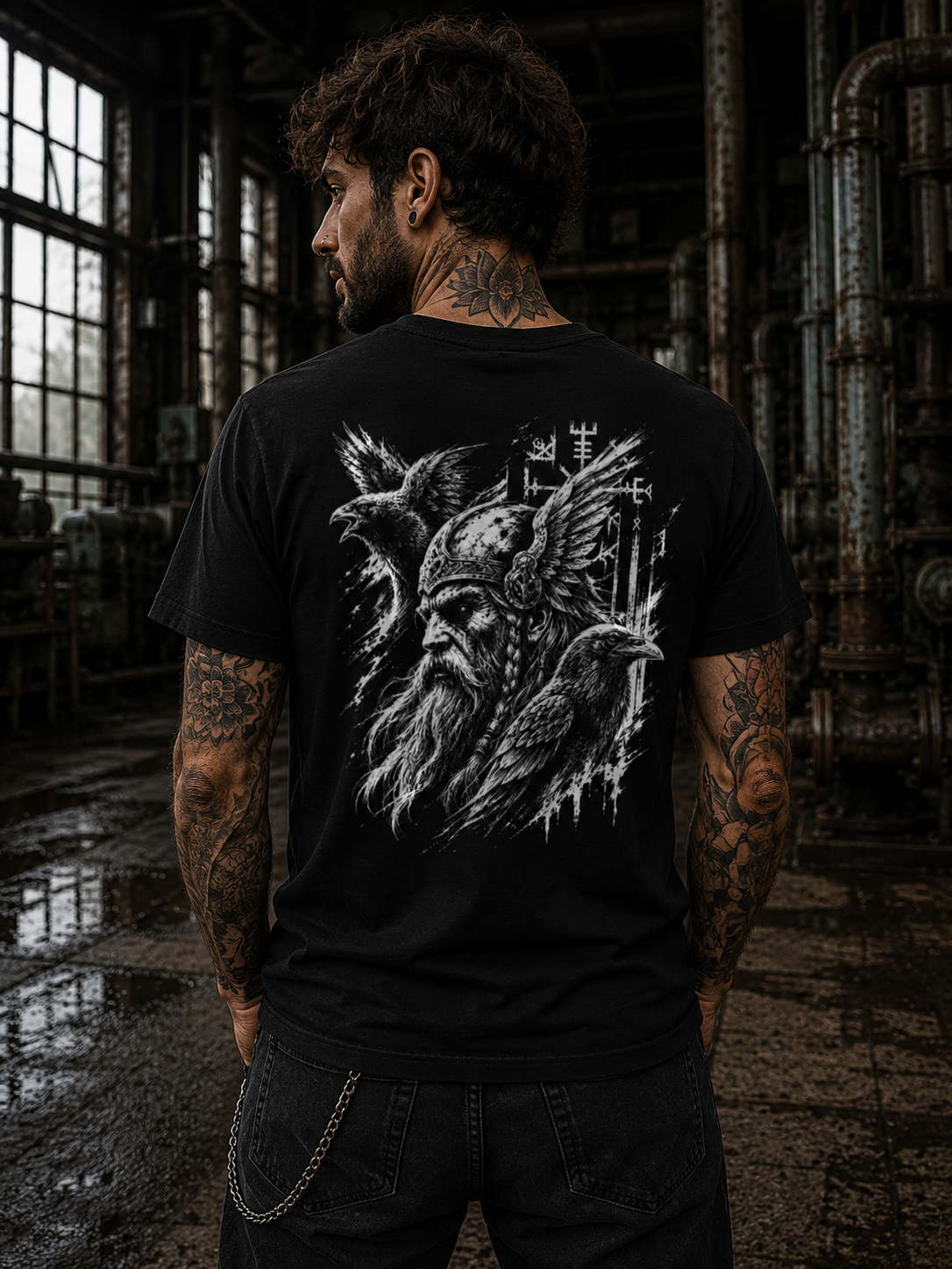 Wikinger Rabe Shirt Classic Fit - Organic Shirt