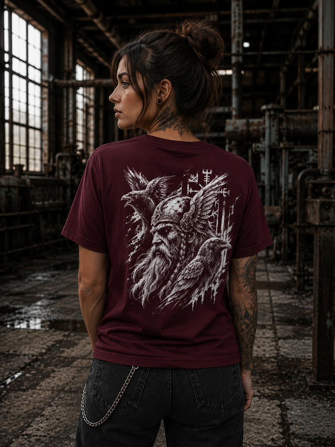Wikinger Rabe Shirt Classic Fit - Organic Shirt