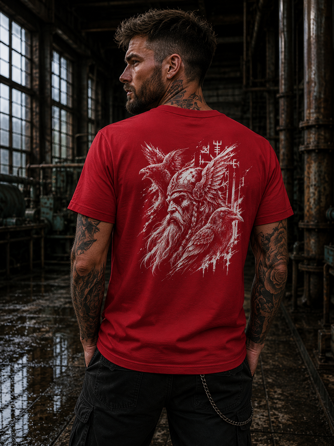 Wikinger Rabe Shirt Classic Fit - Organic Shirt