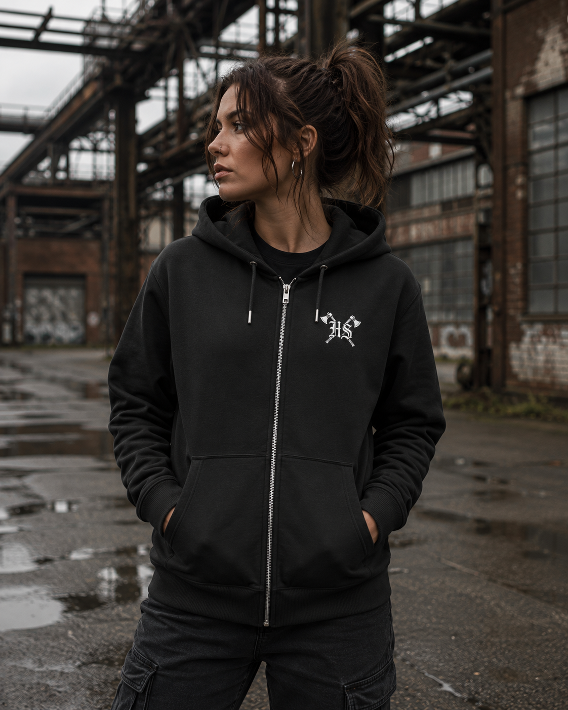 Unbeugsam Zipp Hoodie - Organic Relaxed Zipper