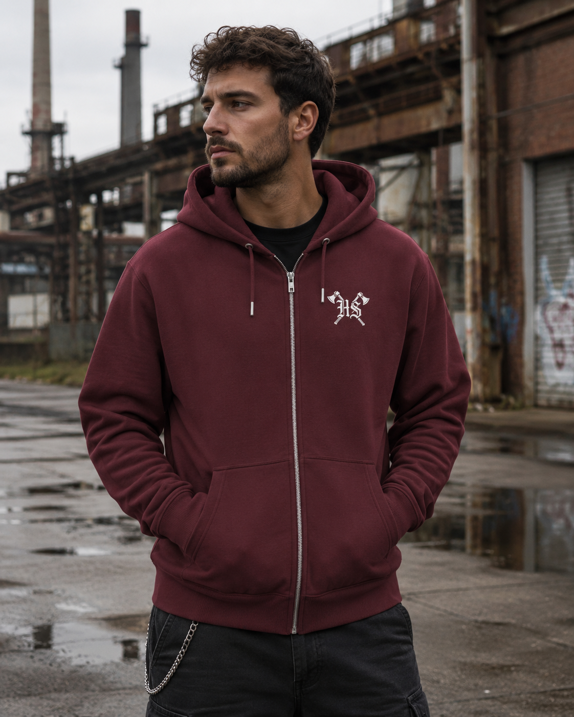 Unbeugsam Zipp Hoodie - Organic Relaxed Zipper