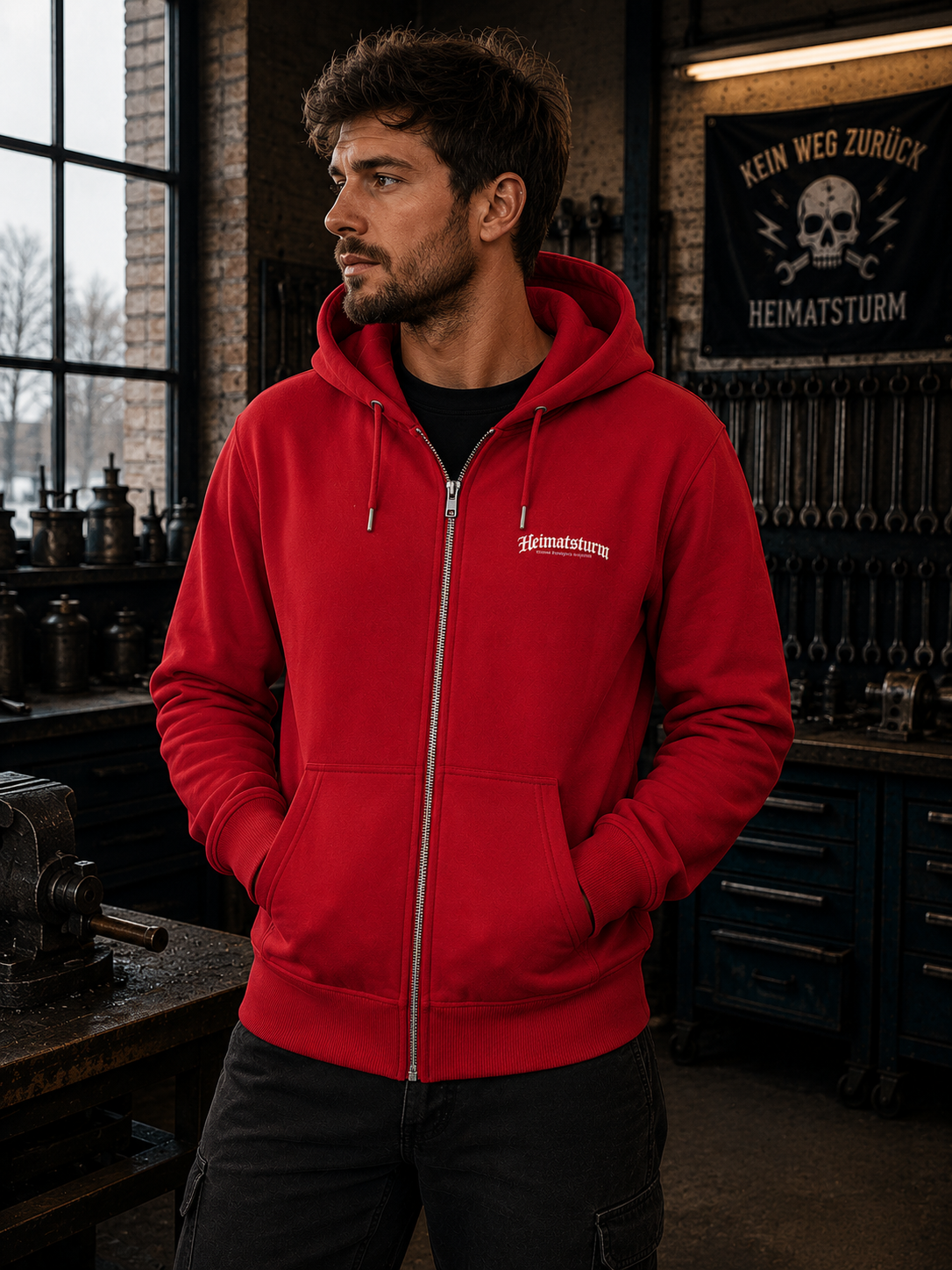 Aufrecht Premium Zip Hoodie - Organic Relaxed Zipper