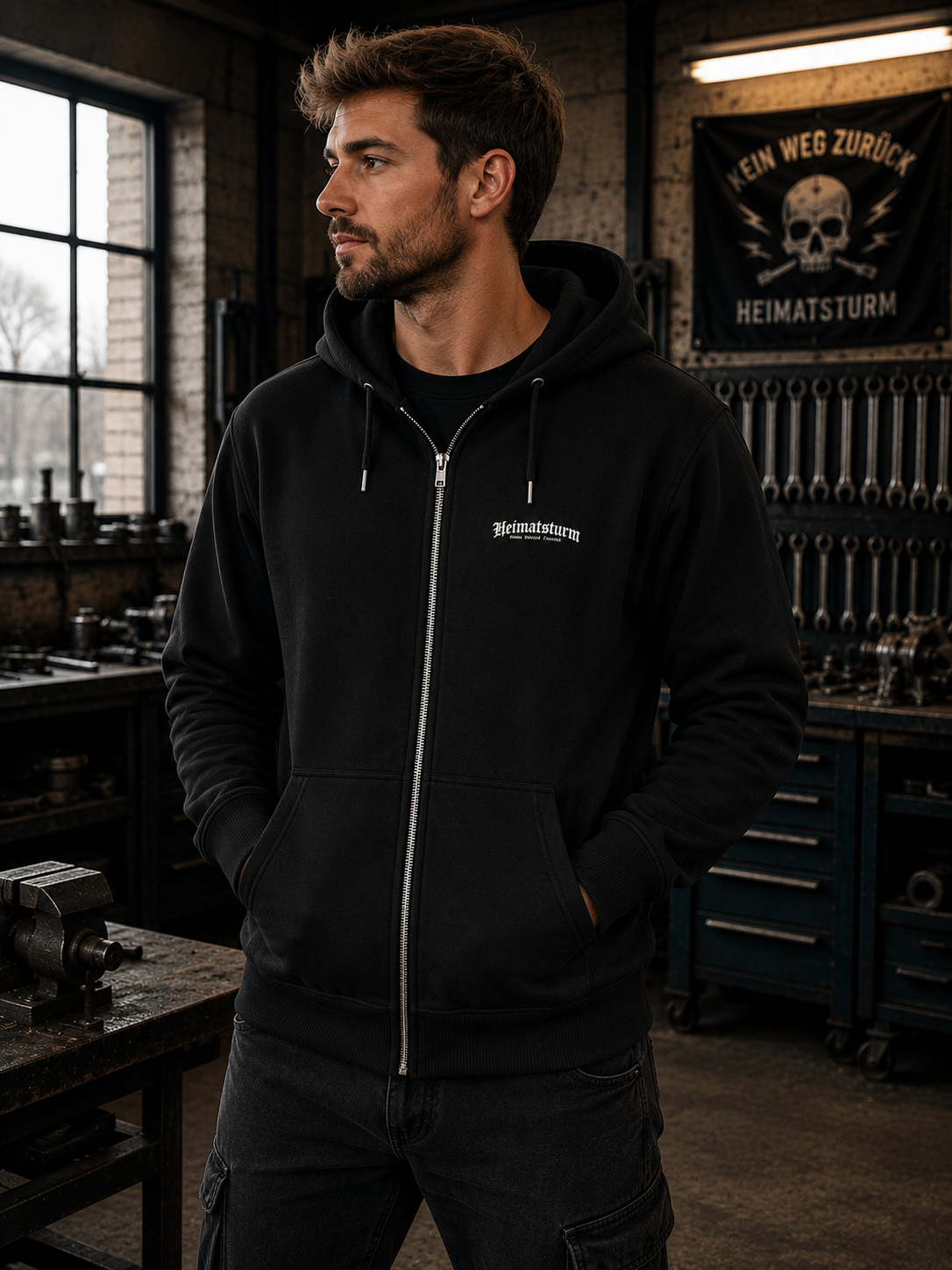 Aufrecht Premium Zip Hoodie - Organic Relaxed Zipper