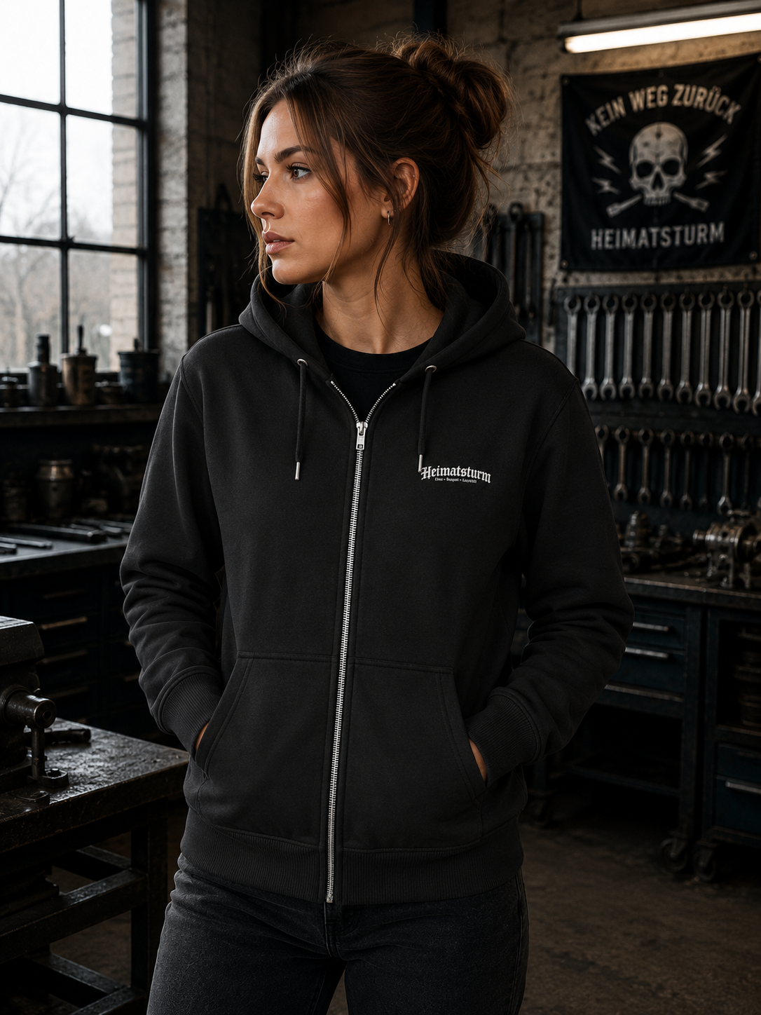 Aufrecht Premium Zip Hoodie - Organic Relaxed Zipper