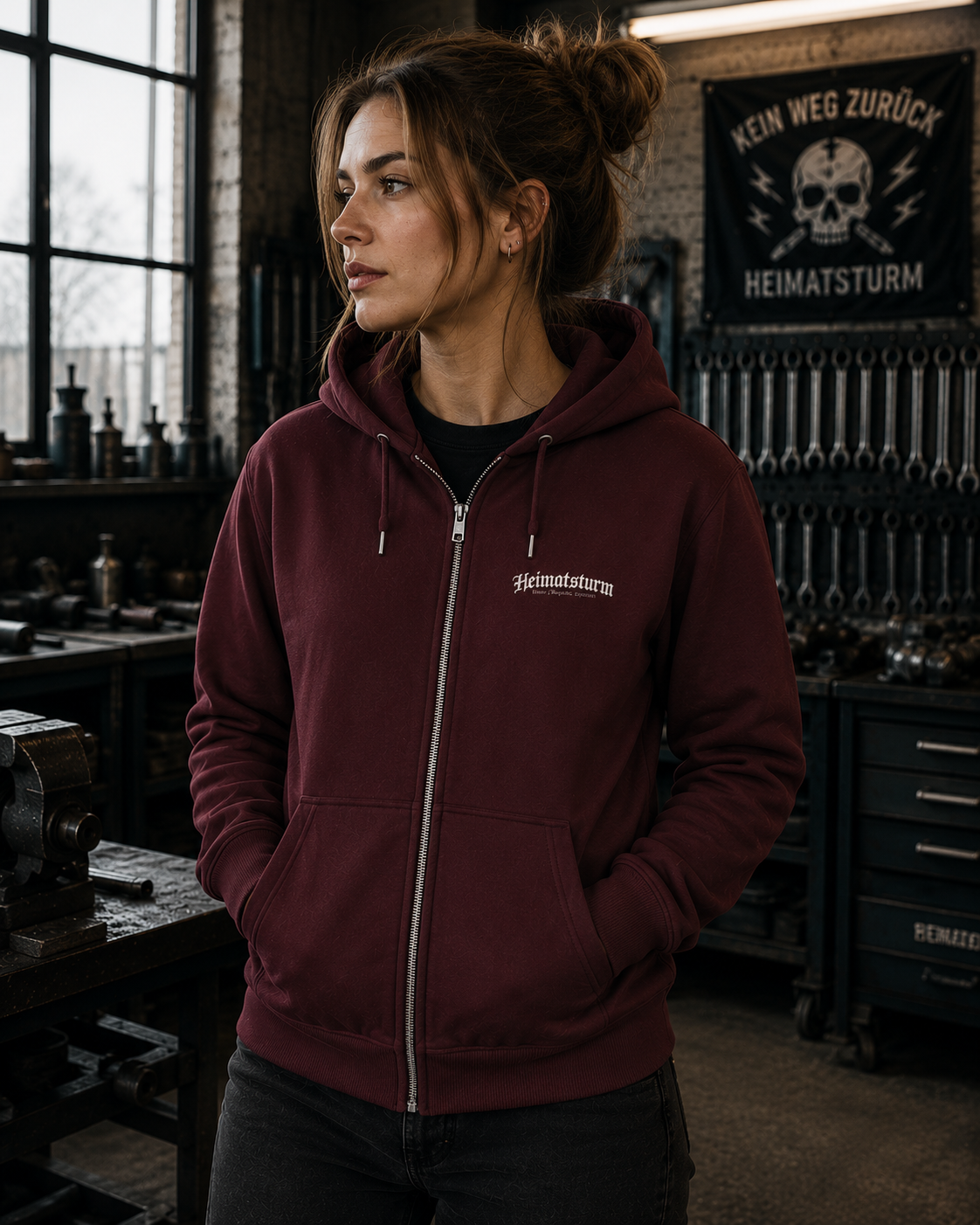 Aufrecht Premium Zip Hoodie - Organic Relaxed Zipper