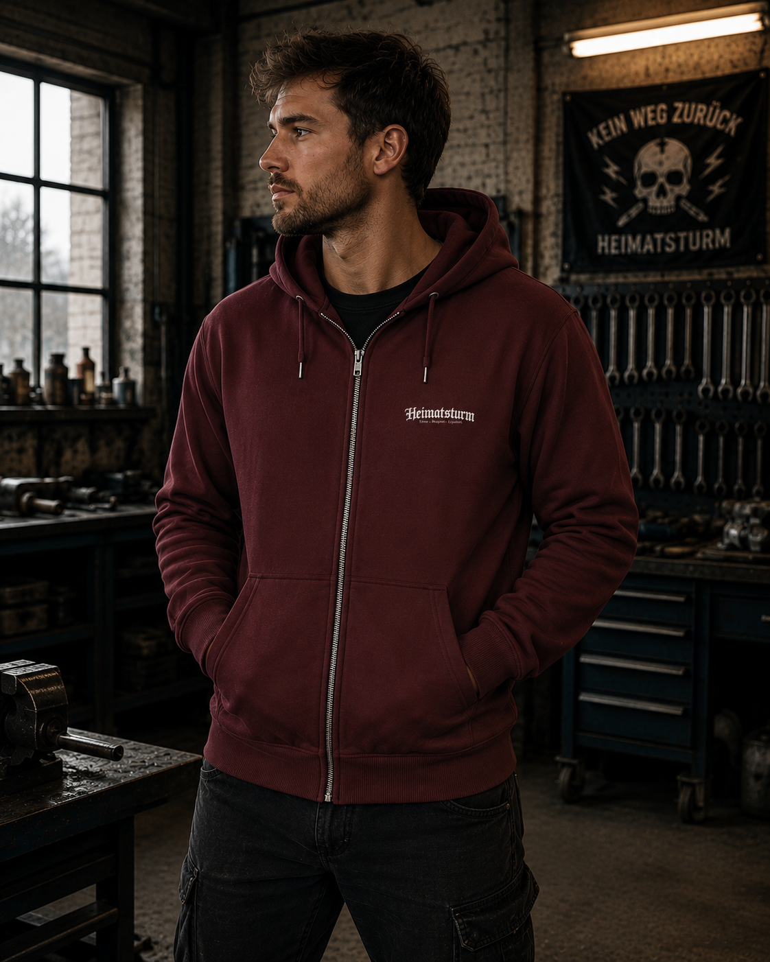 Aufrecht Premium Zip Hoodie - Organic Relaxed Zipper