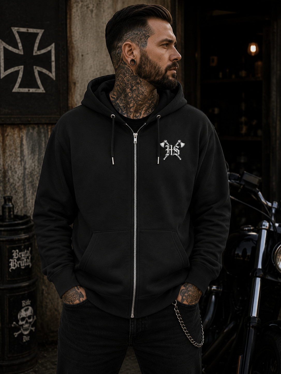 Unbeugsam Zipp Hoodie - Organic Relaxed Zipper