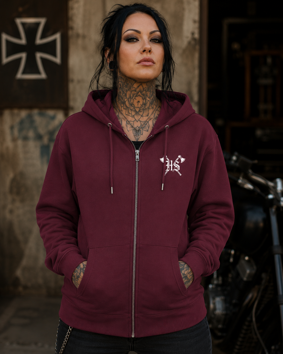 Unbeugsam Zipp Hoodie - Organic Relaxed Zipper