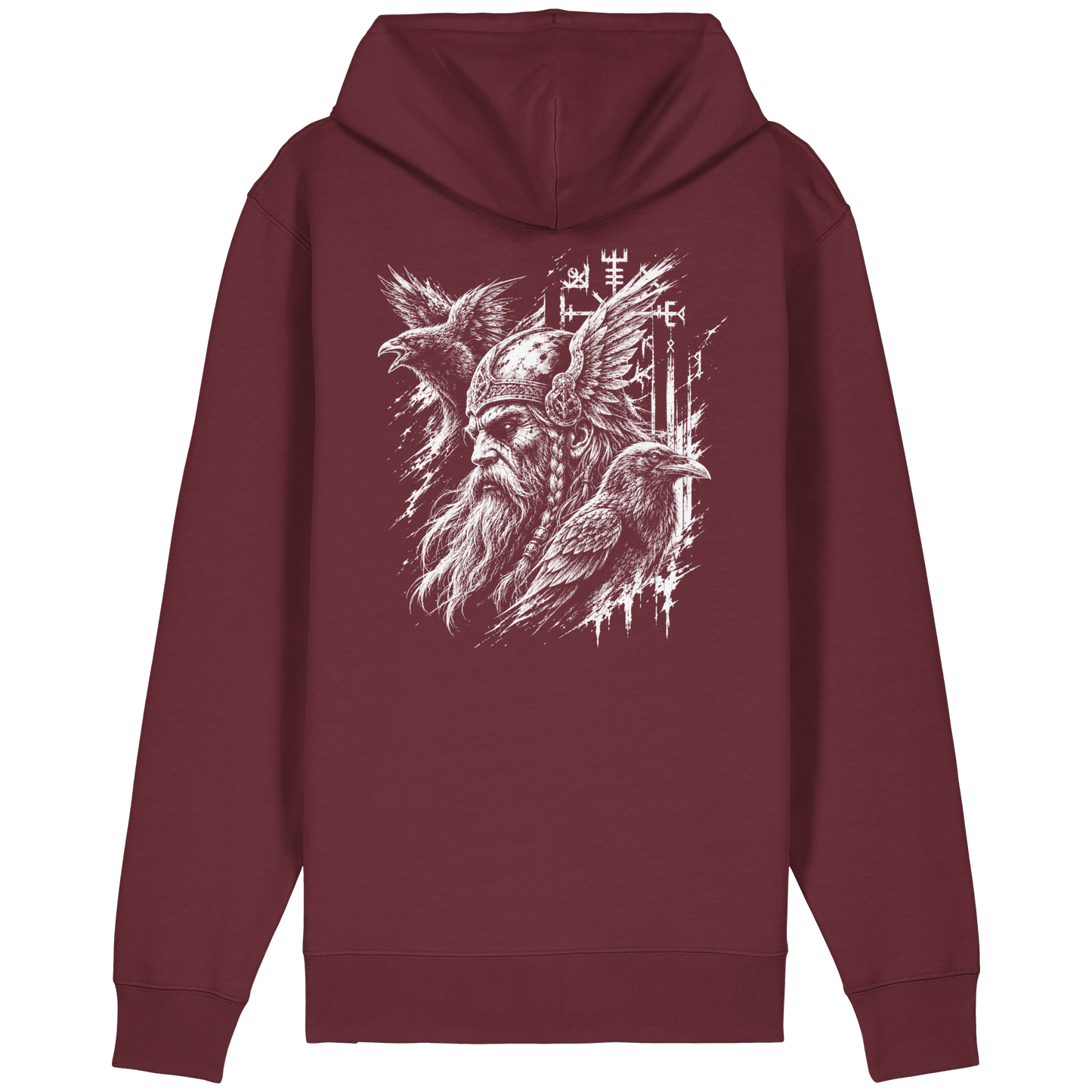 Wikinger Raben Zip Hoodie - Organic Relaxed Zipper