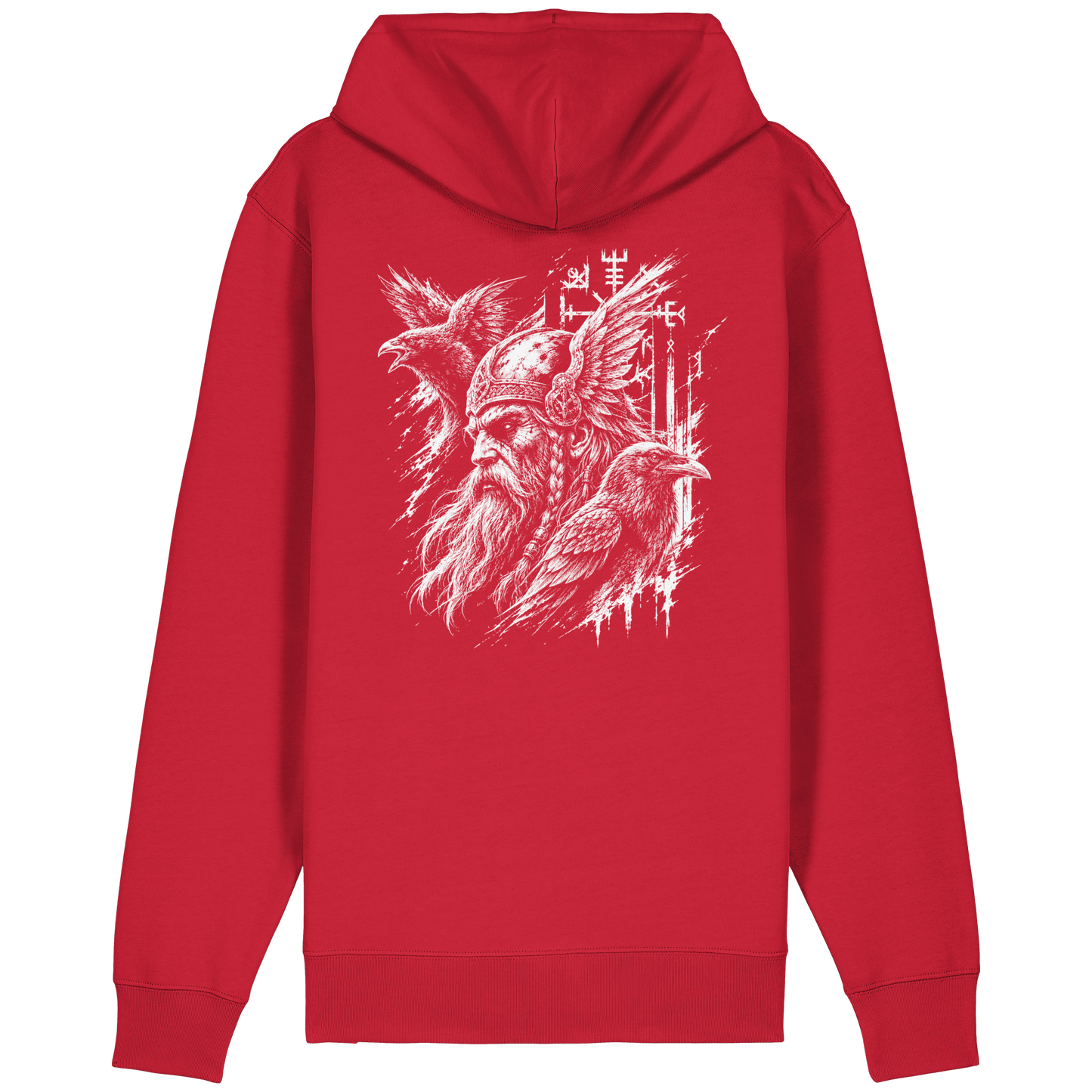 Wikinger Raben Zip Hoodie - Organic Relaxed Zipper
