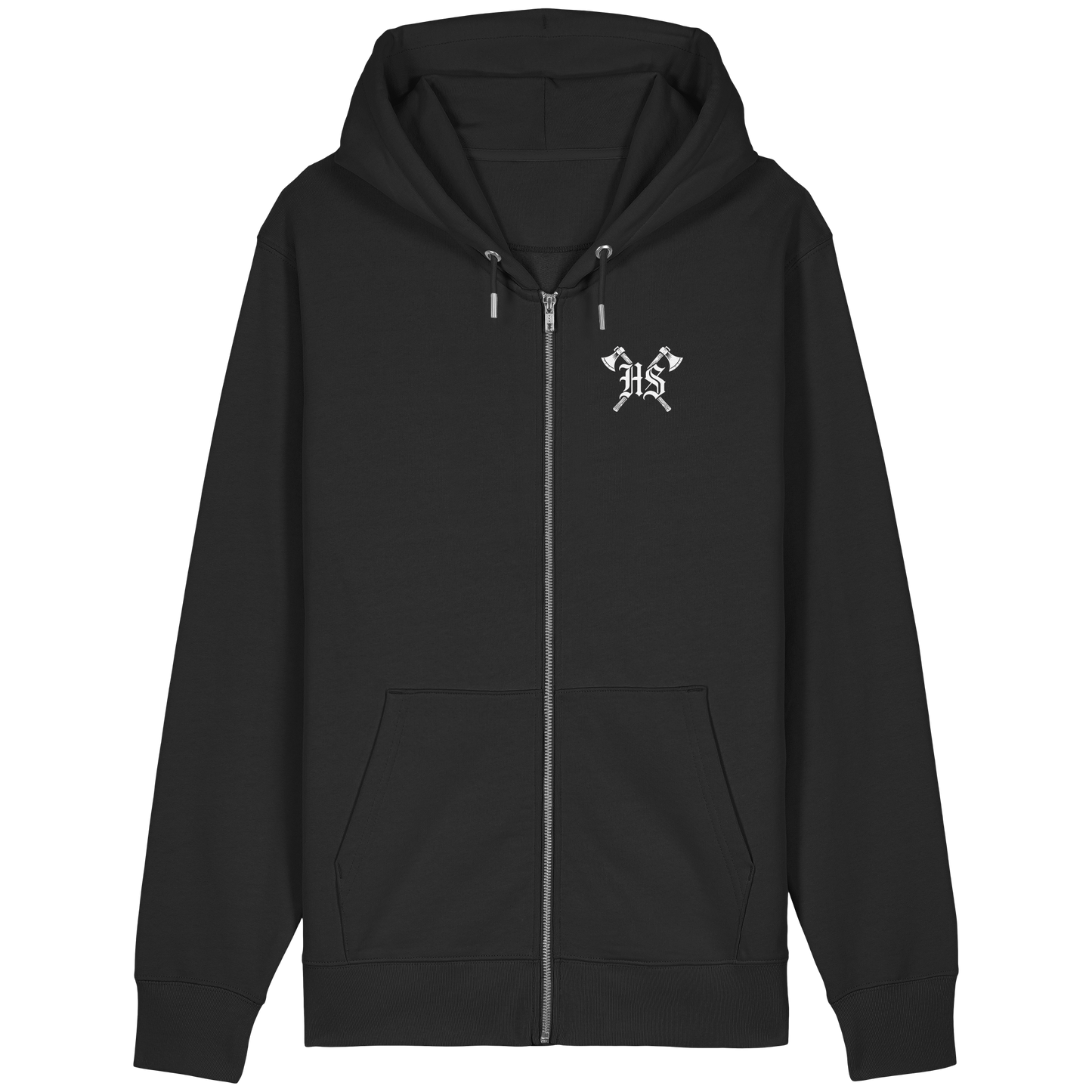 Wikinger Raben Zip Hoodie - Organic Relaxed Zipper